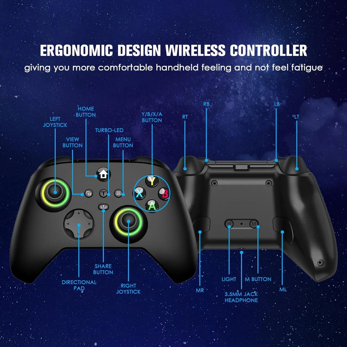 JORREP Anti-Drift Wireless Controller for Xbox
