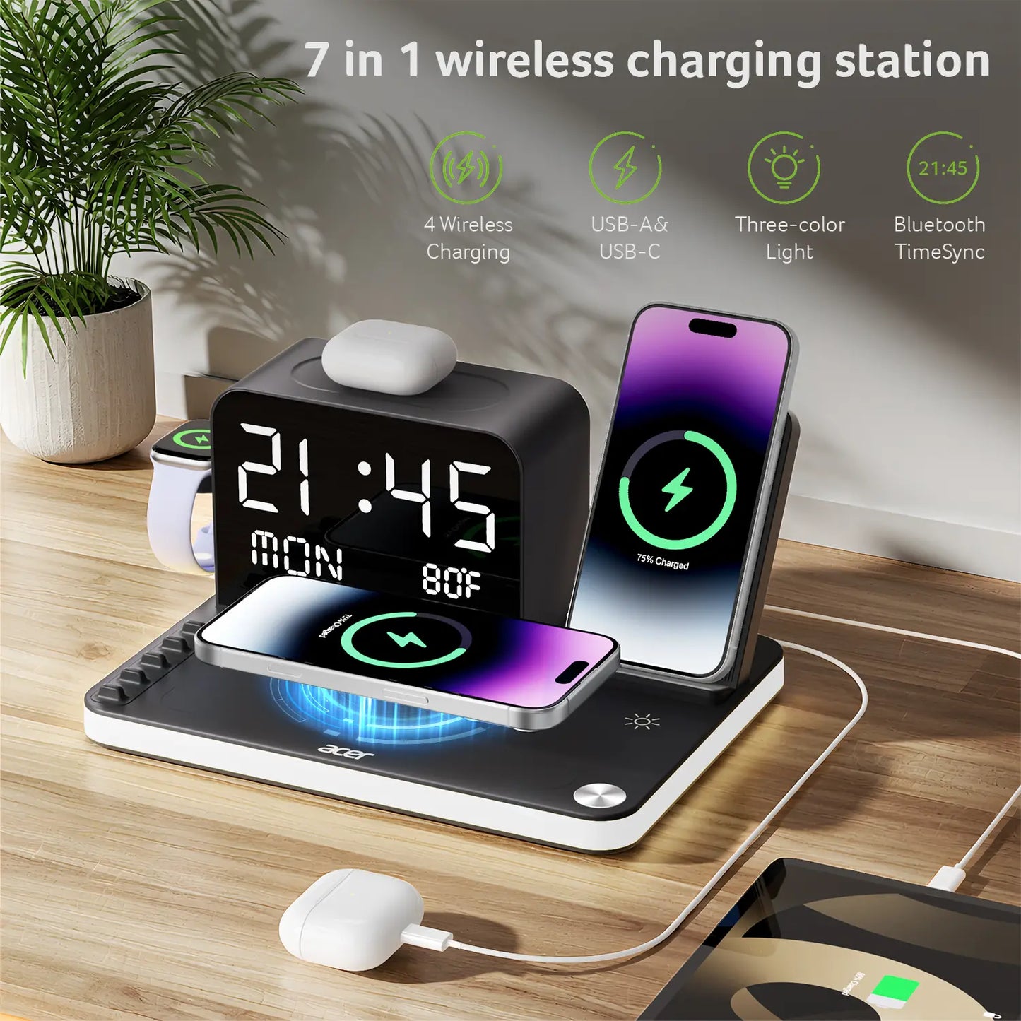 One Station to Rule Them All! ⚡️ 7-in-1 Charging Hub for your entire desk setup.